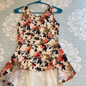 Flower top with bow